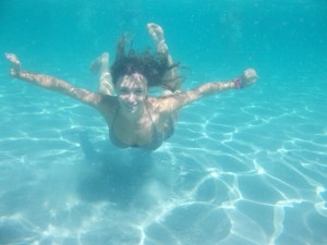 girl underwater