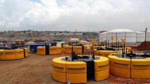  Maxi buoys type Pem 58 x 2000 at the Luanda Fishing Port in Angola