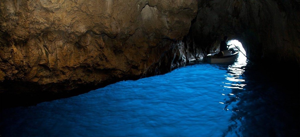 Interior Of Capri's Blue Grotto