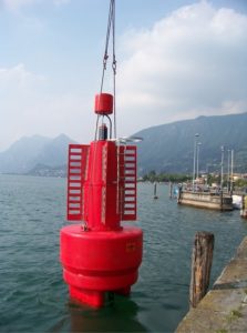 Floating stability test on lake