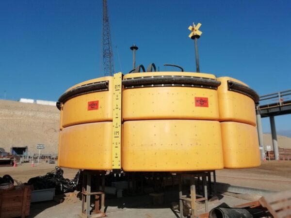Resinex tilting mooring buoy for the Mina Justa project
