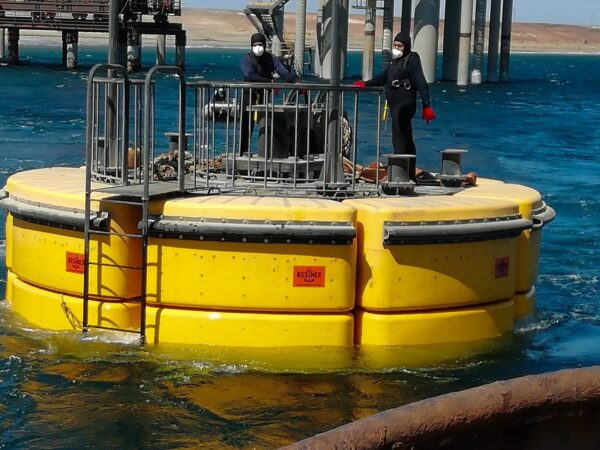 Resinex tilting mooring buoy for the Mina Justa project